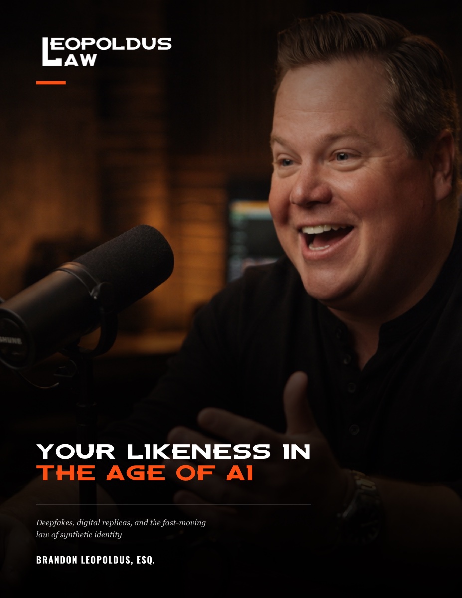 Your Likeness in the Age of AI playbook cover