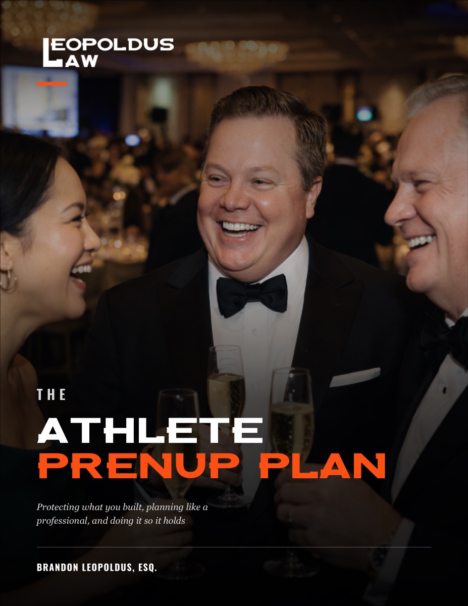 The Athlete Prenup Plan playbook cover