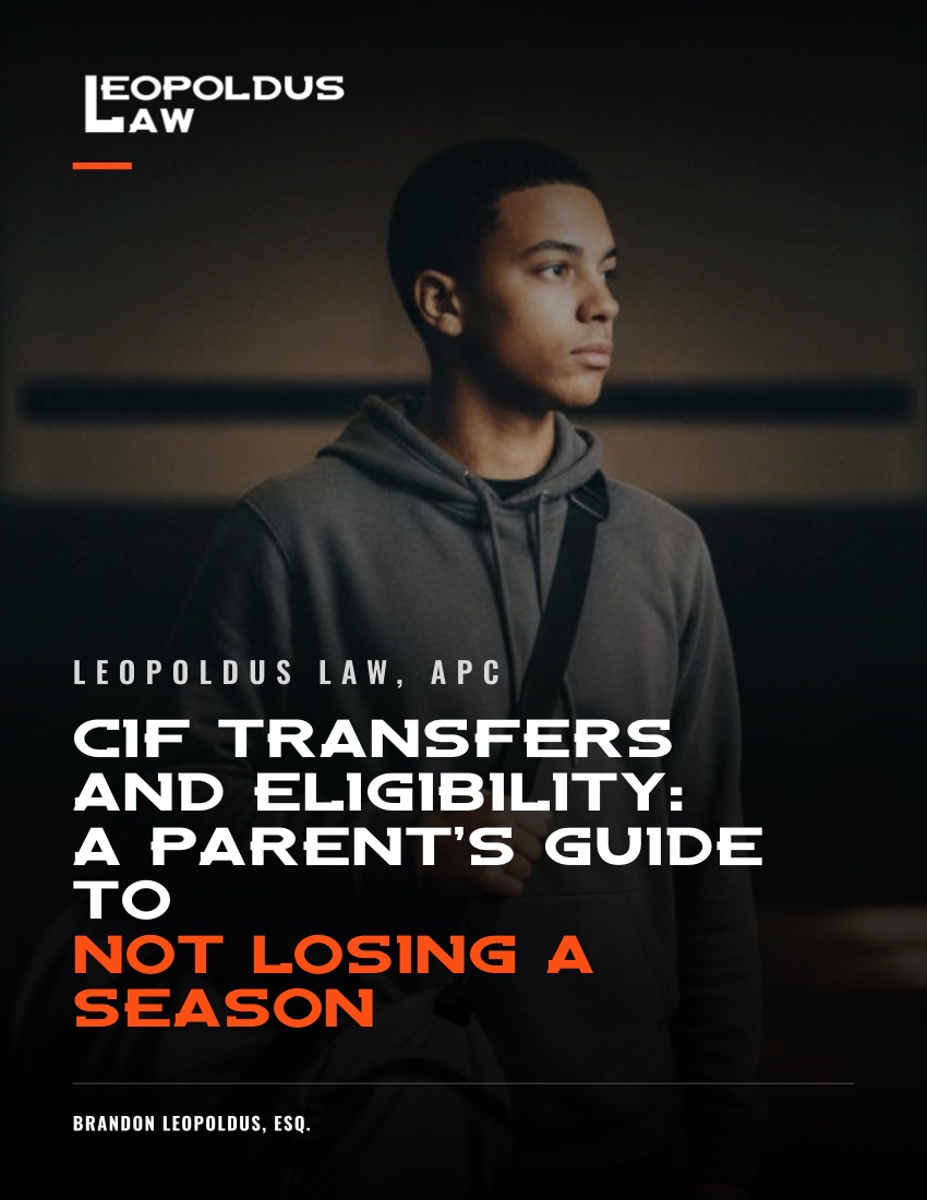 CIF Transfers and Eligibility playbook cover