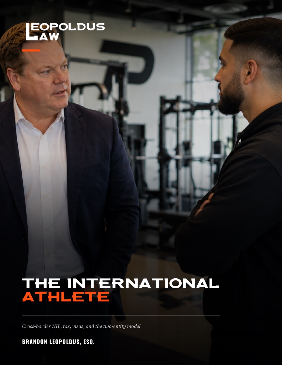 The International Athlete playbook cover